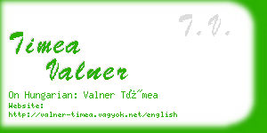 timea valner business card